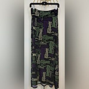 LuLaRoe cat maxi skirt cat lovers long skirt black Stretch material Small Medium